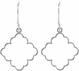 14K White Decorative Earrings