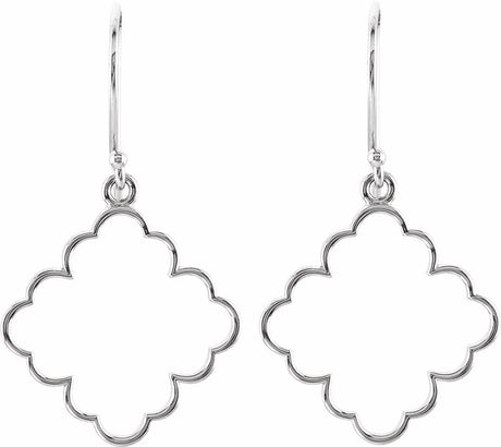 14K White Decorative Earrings