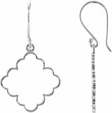 14K White Decorative Earrings