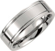 Titanium 7 mm Grooved Inlay Comfort-Fit Band Size 8