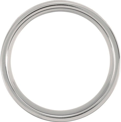 Titanium 7 mm Grooved Inlay Comfort-Fit Band