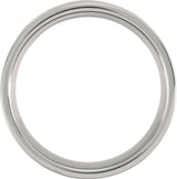 Titanium 7 mm Grooved Inlay Comfort-Fit Band