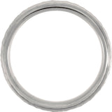 18K Rose Gold-Plated & Titanium 7 mm Beveled-Edge Band with Hammered Finish Size 9