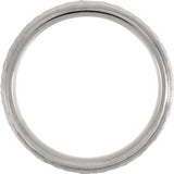 Titanium & 18K Rose Gold-Plated Inlay 7 mm Beveled-Edge Band Size 7.5