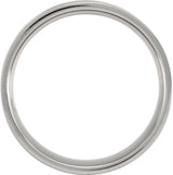 Titanium 6 mm Grooved Comfort-Fit Flat Band Size 7.5
