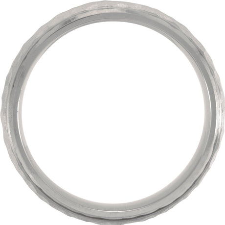 Titanium & 18K Yellow Gold-Plated Inlay 7 mm Beveled-Edge Band Size 7.5