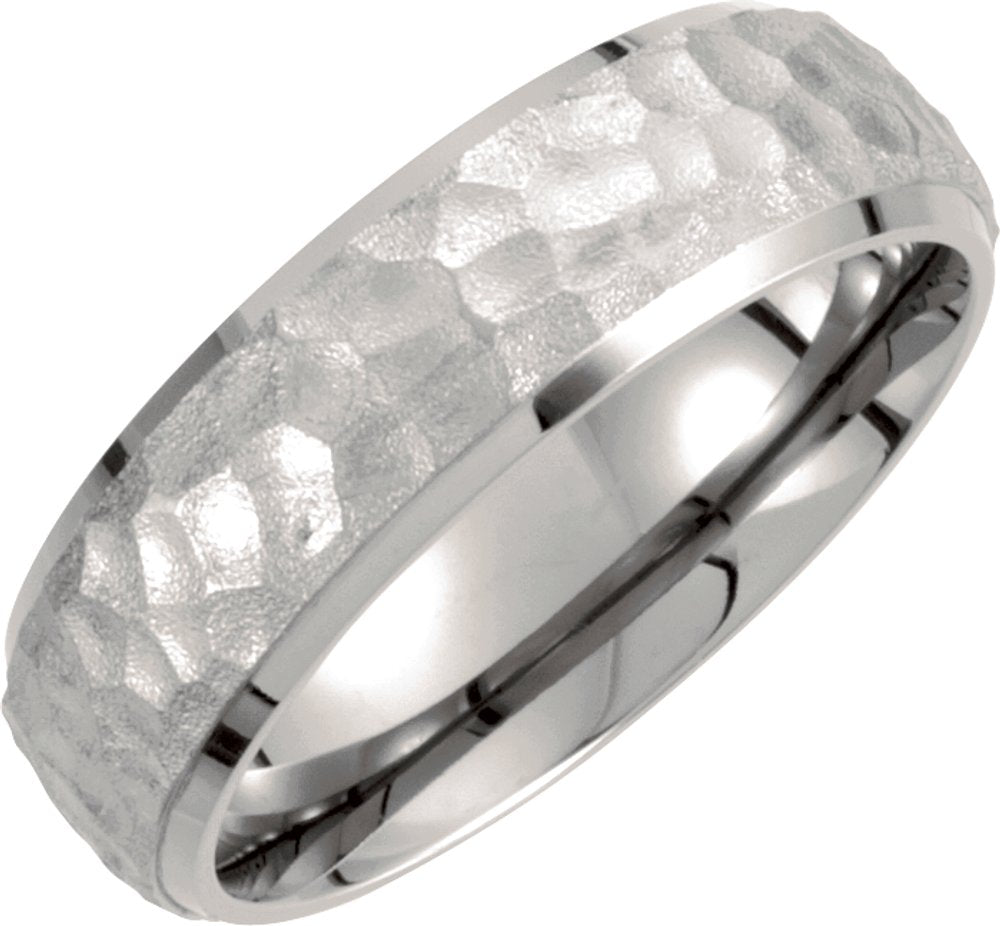 Titanium 7 mm Beveled-Edge Inlay Band Size 7
