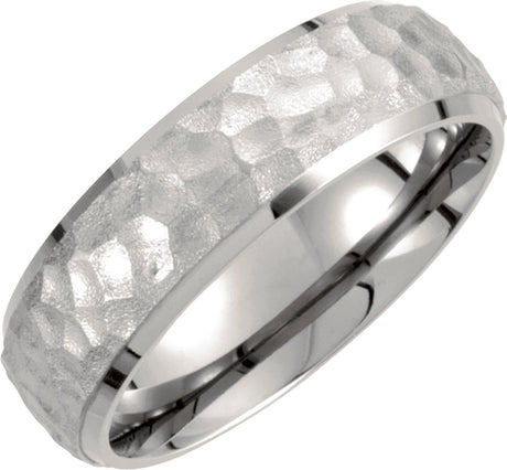 Titanium 7 mm Beveled-Edge Inlay Band Size 7