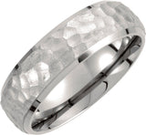 Titanium 7 mm Beveled-Edge Inlay Band Size 7