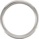 Titanium 7 mm Beveled-Edge Inlay Comfort-Fit Band Size 7