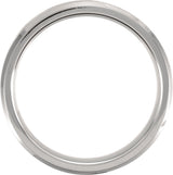 Titanium 7 mm Beveled-Edge Band Size with Satin Finish 10.5