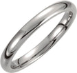 Titanium 3 mm Comfort-Fit Half Round Band Size 5
