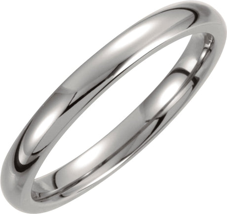 Titanium 3 mm Comfort-Fit Half Round Band Size 5