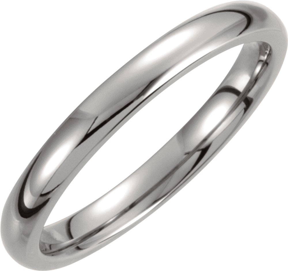 Titanium 3 mm Domed Polished Band Size 5