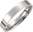 Titanium 4 mm Flat Polished Band Size 6.5