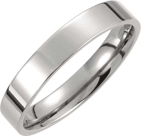 Titanium 4 mm Comfort-Fit Flat Band Size 6.5