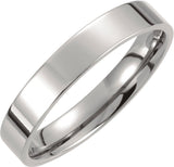 Titanium 4 mm Comfort-Fit Flat Band Size 7