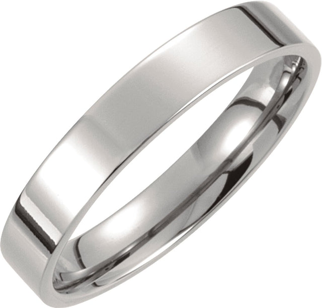 Titanium 4 mm Comfort-Fit Flat Band Size 7
