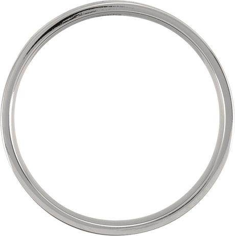 Titanium 4 mm Flat Polished Band