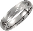 Titanium 5 mm Ridged Band Size 11