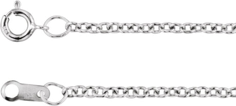 Rhodium-Plated Sterling Silver 1.5 mm Cable 30" Chain