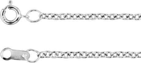 10K White 1.5 mm Cable 18" Chain