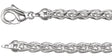 Sterling Silver Wheat 7" Chain 