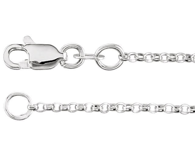 Sterling Silver 1.5 mm Rolo 18" Chain