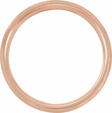 10K Rose 6 mm Beveled-Edge Band with Satin Finish Size 9.5