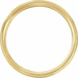 14K Yellow 6 mm Beveled-Edge Band with Satin Finish