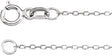 14K White .80 mm Diamond-Cut Cable 18" Chain