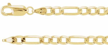 14K Yellow 4 mm Figaro 8" Chain 