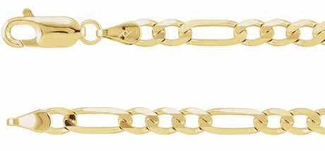 14K Yellow Gold 4 mm Figaro 16" Chain
