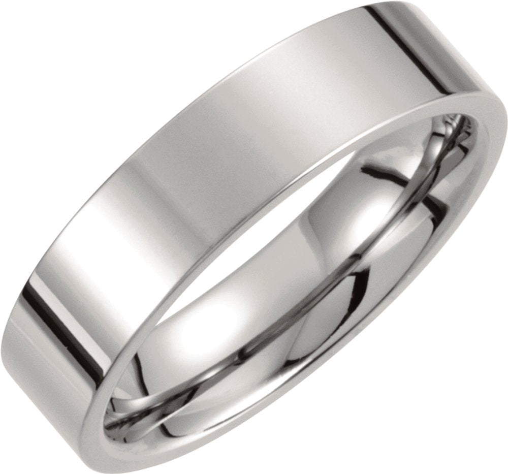 Titanium 6 mm Comfort-Fit Flat Band Size 7