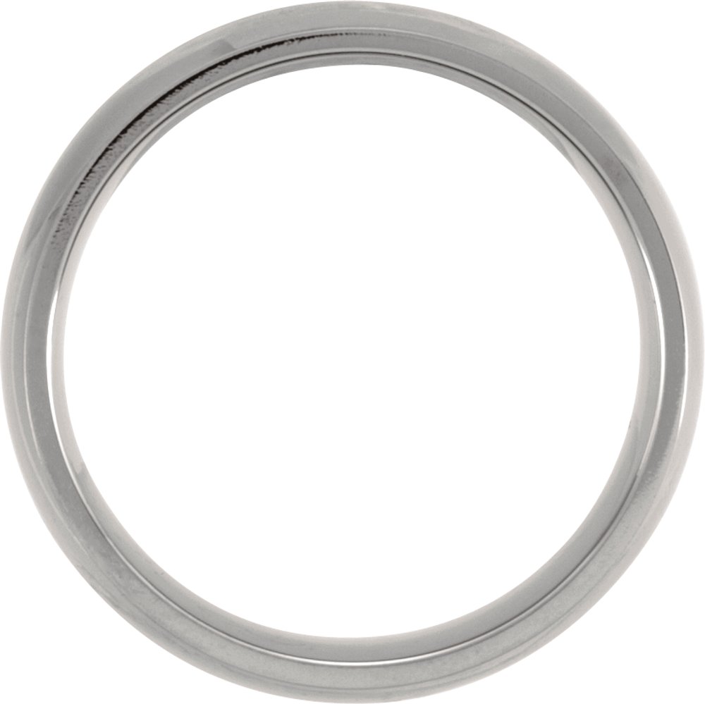 Titanium 8 mm Comfort-Fit Half Round Band Size 7
