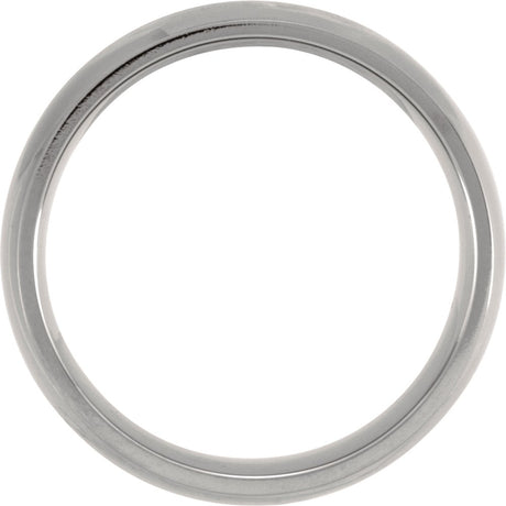 Titanium 8 mm Comfort-Fit Half Round Band Size 7