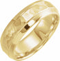 14K Yellow 7 mm Beveled-Edge Comfort-Fit Half Round Band Size 8.5