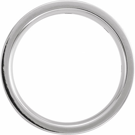14K White 2.5 mm Grooved Comfort-Fit Flat Band Mounting