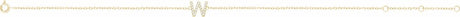 14K Yellow .07 CTW Natural Diamond Initial W 6-7" Bracelet