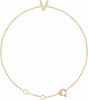 14K Yellow Gold .05 CTW Natural Diamond Initial V 6-7" Bracelet