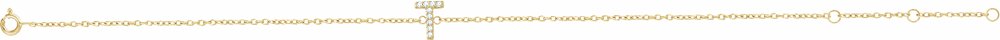 14K Yellow .05 CTW Natural Diamond Initial T 6-7" Bracelet