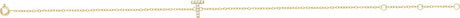 14K Yellow Gold .05 CTW Natural Diamond Initial T 6-7" Bracelet