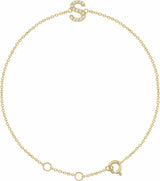 14K Yellow Gold Vermeil .06 CTW Lab-Grown Diamond Initial S 6-7" Bracelet