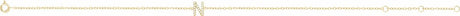 14K Yellow Gold .06 CTW Natural Diamond Initial N 6-7" Bracelet
