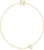 14K Yellow Gold .06 CTW Natural Diamond Initial N 6-7" Bracelet