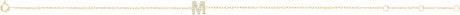 14K Yellow Gold .07 CTW Natural Diamond Initial M 6-7" Bracelet