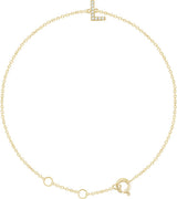 14K Yellow Gold .04 CTW Natural Diamond Initial L 6-7" Bracelet