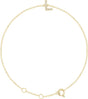 14K Yellow Gold .04 CTW Natural Diamond Initial L 6-7" Bracelet
