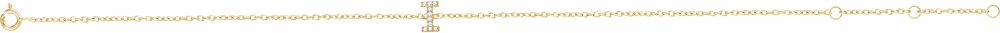 14K Yellow .05 CTW Natural Diamond Initial I 6-7" Bracelet