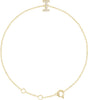 14K Yellow Gold .05 CTW Natural Diamond Initial I 6-7" Bracelet